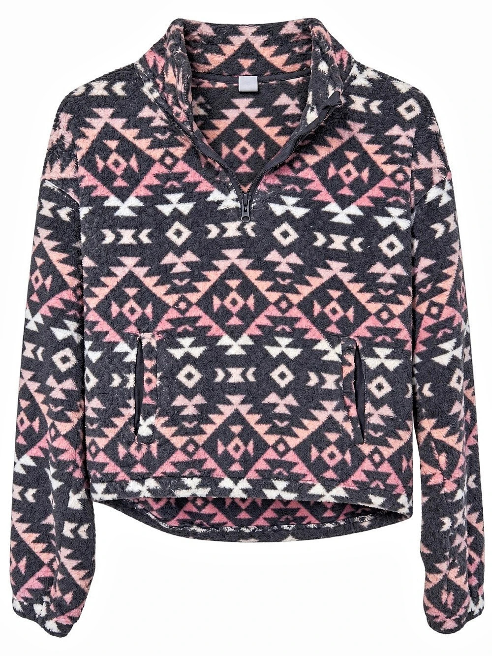Old Navy Girls XL 14-16 Southwestern Fleece Quarter Zip Pullover